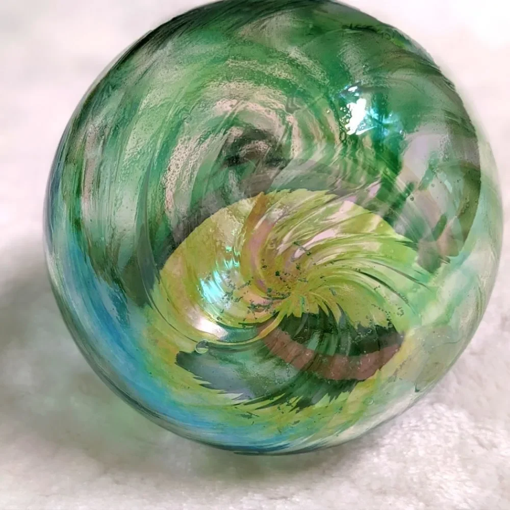 Vintage 1980's Artisan Made Glass Blown Oil Candle - Picture 6 of 7